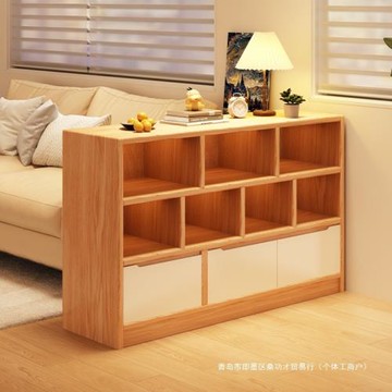 實木收納柜一體靠墻立柜沙發邊矮柜幼兒園格子柜客廳家用落地柜子