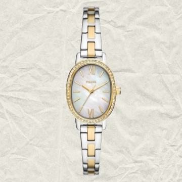 送禮首選★FOSSIL 古典優雅橢圓形腕錶BQ5004【美國時尚品牌】  附提袋【全館滿額折價★FOSSIL全系列包夾送美妝蛋】