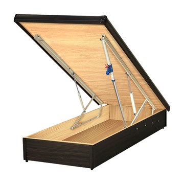 IHouse-羅馬 新型安全裝置後掀床架 單大3.5尺白橡