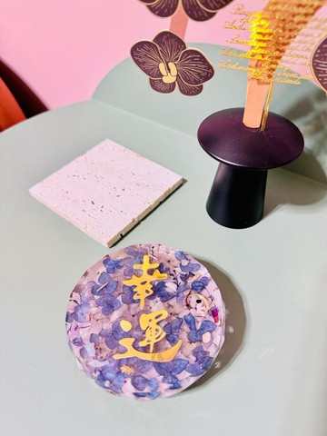 奧剛杯墊/燭台/擺件/orgonite/療癒/招財開運/乾燥花
