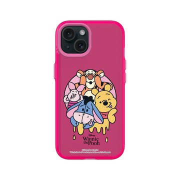 iPhone 15 Clear 粉漾桃 - 迪士尼-小熊維尼 Disney Winnie The Pooh - 大合照