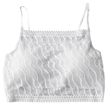 夏季防走光真絲吊帶透氣抹胸性感蕾絲遮胸裹胸桑蠶絲胸墊可拆內衣