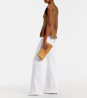 Khaite Audrey suede clutch