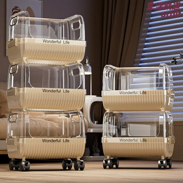 【可移動多層】收納小推車 置物架 收納架 儲物架 收納櫃 零食架 廚房收納 客廳收納 多層分區 萬向滑輪 落地式 桌下收納