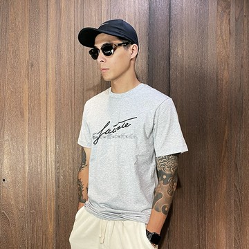 美國百分百【全新真品】Lacoste 短袖 棉質 T恤 鱷魚 上衣 T-shirt logo 麻灰 CN95