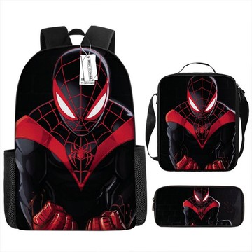 兒童文具 兒童禮物【發貨快】蜘蛛俠SpiderMan卡通學生揹包筆袋三件套書包雙肩包bag