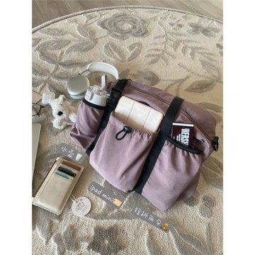 IAC尼龍輕便大容量休閑韓系健身包電腦包上課通勤旅行單肩斜挎包