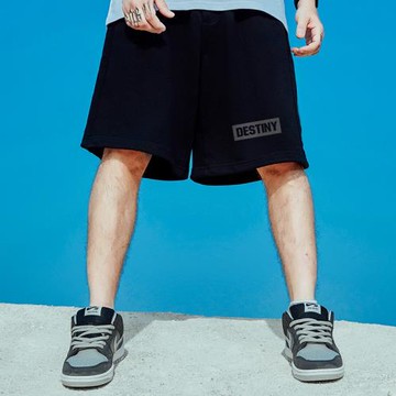 夏季字母寬松短褲男潮牌ins運動褲加肥加大五分褲大碼褲子籃球褲