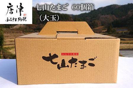 放し飼い！七山たまご 60個箱 (大玉) 玉子 生卵 鶏卵 佐賀県唐津産