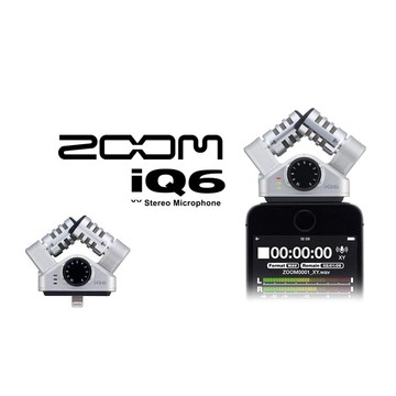 【公司貨免運】ZOOM iQ6 專業級X/Y立體聲麥克風 隨插即錄 捕捉最真實寬廣的聲音 iphone ios