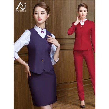 東航空姐制服女職業套裝高端氣質美容顧問物業工作服酒店工裝春秋