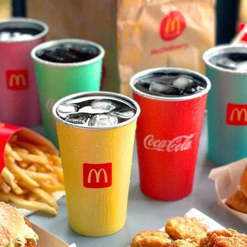 臺灣出貨🍀香港麥當勞變色杯 可口可樂遇冷變色水杯子 麥當勞冷飲杯