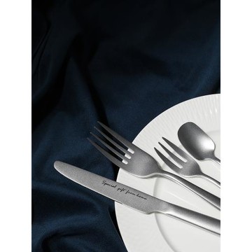 日式雪花餐具套裝 復古金銀不銹鋼餐具 創意英文刀叉勺子西餐刀叉