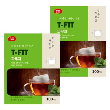 Multi CHEF T-FIT 茶包袋 100入 2盒  白色