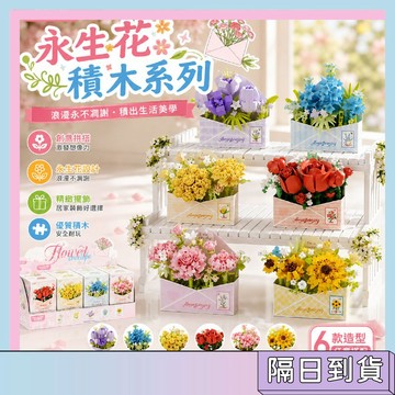 花來信往永生花積木 積木花 康乃馨 玫瑰 積木玩具 小顆粒積木 花束積木 花朵拼裝 永生花系列 拼裝擺件 節日禮物