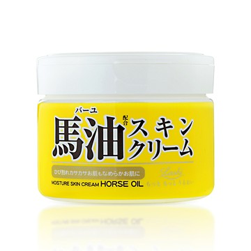 日本loshi天然馬油保濕潤膚乳霜 220g