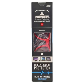 SHADEZ 成人抗藍光眼鏡，瑞士設計，螢幕護眼  熱力紅