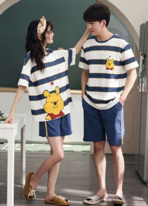 ペア販売 ディズニー くまのプーさん ペアパジャマ 半袖 部屋着 セットアップ 上下セット ルームウェア ナイトウェア ペアルック カ 通販 Lineポイント最大1 0 Get Lineショッピング