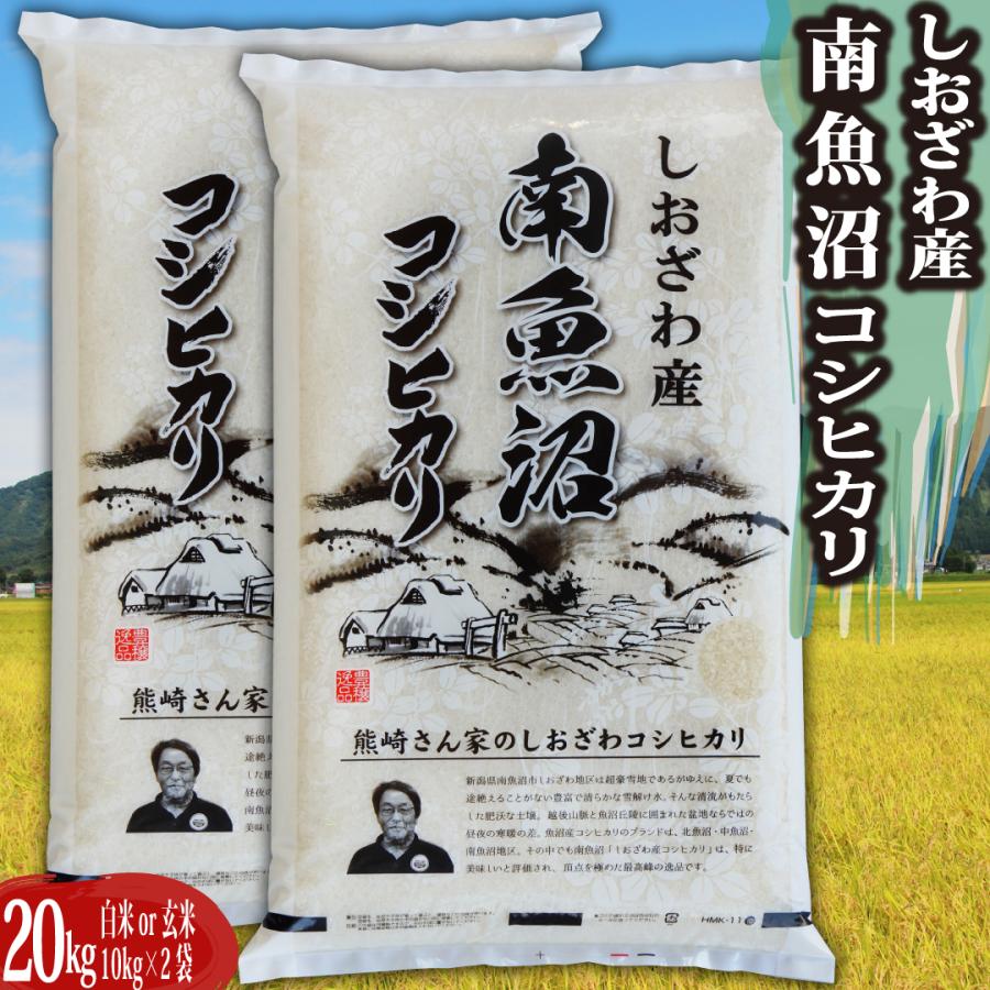 新米 令和5年 コシヒカリ 玄米20kg 新潟県南魚沼 しおざわ産 コシヒカリ 玄米 20kg 令和５年産米 精米無料 米 おこめ お米 玄米 20kg