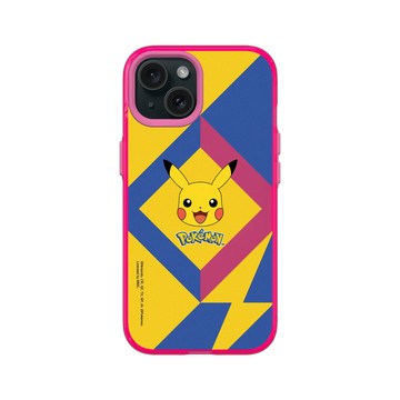 iPhone 15 Clear 粉漾桃 - 寶可夢 Pokemon - 幾何閃電