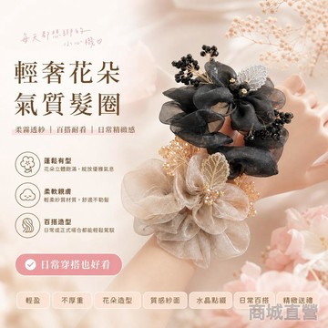 🥇金牌賣家 可開統編💎輕奢花朵氣質2026新款髮圈高級感發繩頭繩女扎馬尾盤發頭花髮飾