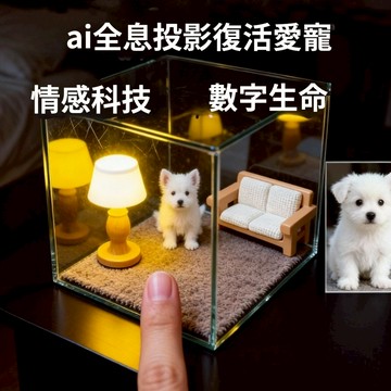 【客製化】12H 現貨速發 紀念禮物  寵物紀念  全息投影 愛寵生成 全息投影 寵物互動 夥伴 情感科技