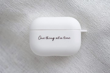 壹句英文 AirPods 1/2/3/Pro TPU收納盒 白色保護套