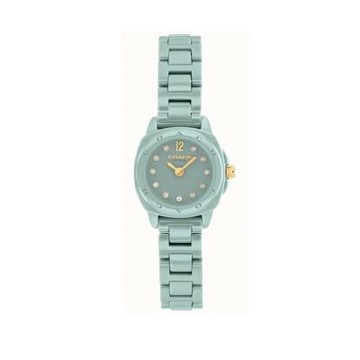 COACH 官方授權 時尚優雅綠色陶瓷 迷你版-女錶CO14504664(20mm)