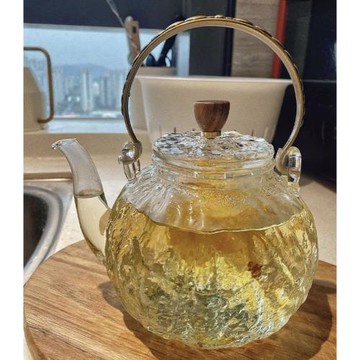 南瓜紋提梁壺電陶爐小型煮茶器家用玻璃茶壺透明養生壺燒水壺