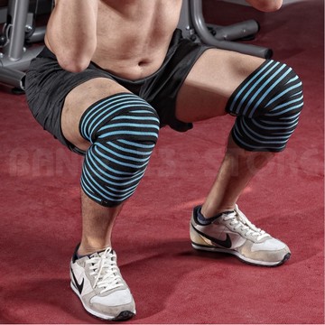 BANG 實拍影片 蹲舉專用纏繞式繃帶加壓護膝 加壓護膝 纏繞式護膝 蹲舉護膝 繃帶護膝 護膝 蹲舉【Z33】