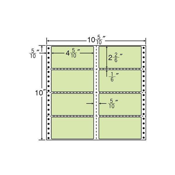（まとめ買い）M10CG グリーン ナナフォーム カラーシリーズ 2ケース 1000折 ラベル 東洋印刷