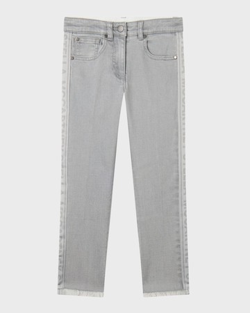 Girl's Logo-Tape Denim Pants, Size 4-10