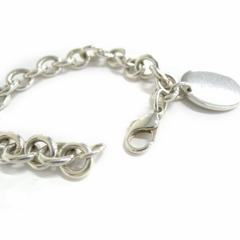 売れ済 g679 希少 ティファニー ラウンドタグ ブレスレット シルバー