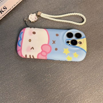 台灣發貨💕 塗鴉可愛 貓咪 蘋果16promax 氣囊手機殼 15趣味 iPhone14磨砂13手鍊軟 軟殼護機又吸晴