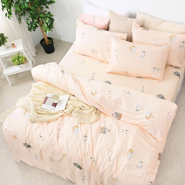 【DUYAN 竹漾】奧地利天絲 單人床包涼被三件組 (多款任選)心願繡花