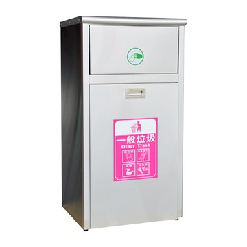 不鏽鋼附輪式垃圾桶 TH-125SW 回收桶 分類桶 清潔 廚餘桶 環保