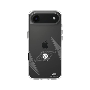 iPhone Air Clear Case（相機按鈕） 透明 - 迪士尼-星際大戰 Star Wars - 鈦戰機-線條白
