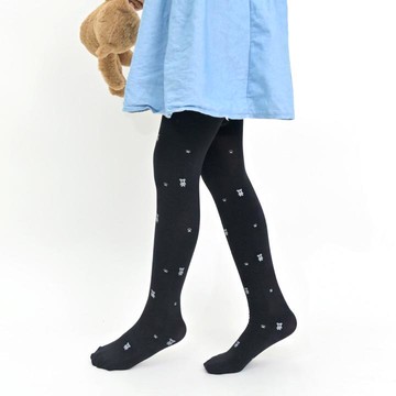 VOLA 兒童小熊褲襪-黑M-L