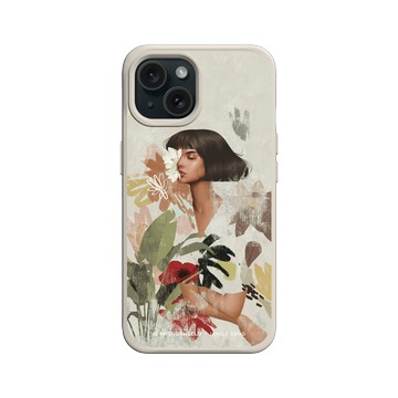 iPhone 15 SolidX 貝殼灰 - Janice Sung - Flora 2 花叢