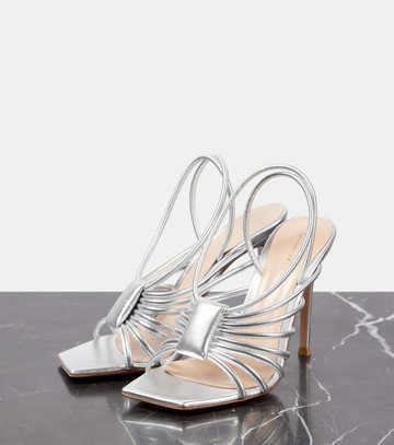 Gianvito Rossi Hellen 105 metallic leather sandals