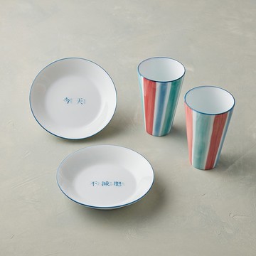 繁體字-宵夜組(4.5寸圓皿x2 + V口高杯x2) | 禮品