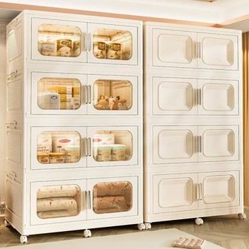 跨境80/90cm兒童衣柜折疊收納柜寶寶簡易衣物儲物家用臥室置物柜