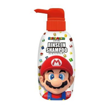 日本BANDAI-超級瑪利歐洗髮乳300ml-1瓶(清新皂香)