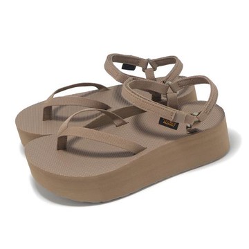 Teva 夾腳涼鞋 W Flatform Sandal Slim 女鞋 厚底 增高 馴鹿咖 細帶 再生織帶 1164630CRBO