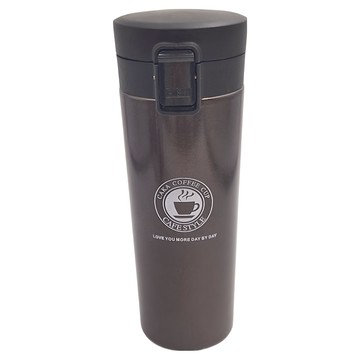 FANCY LIFE 經典保溫咖啡杯  咖啡色  480ml  1個