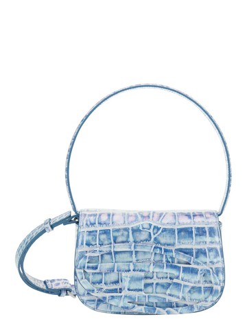 '1Dr' Light Blue Shoulder Bag With Adjustable And Removable Shoulder Strap In Tech Fabric Woman