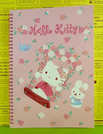 【震撼精品百貨】Hello Kitty 凱蒂貓~筆記本~玫瑰~粉色【共1款】