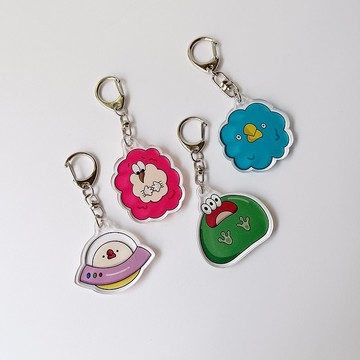 【快速出貨】Dr.Fuzzy 金屬扣壓克力雙面掛飾/鑰匙圈/吊飾/鑰匙扣