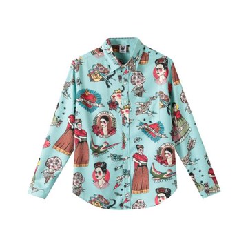 ZKEAZS夏威夷長袖襯衫男ins港風情侶泰國沙灘度假美式花襯衣潮牌