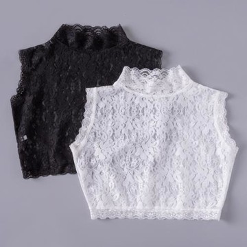 半高領蕾絲內搭假領子女鏤空花邊襯衣領毛衣衛衣裝飾領韓版百搭領